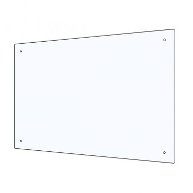 Panou plexiglas protectie casierie atarnat 67x100 cm